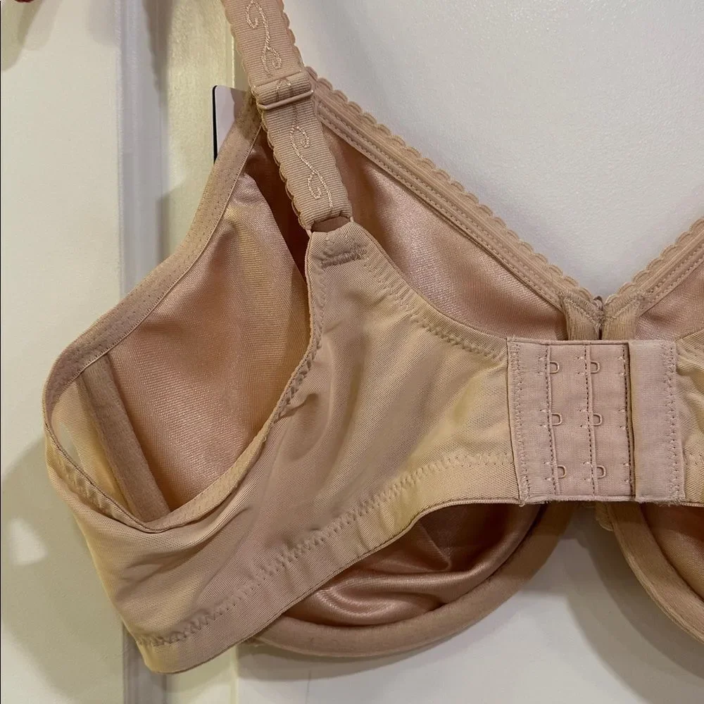 Wacoal Full Figure Simple Shaping Minimizer Bra Underwire 857109 Sand NEW 44D